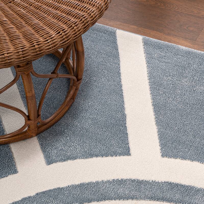 JONATHAN Y Alcina MidCentury Scandinavian Abstract Sun Two-Tone High-Low Area Rug