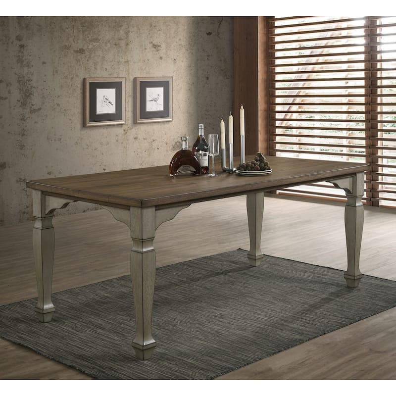The Gray Barn Willow Springs Antique Grey and Dark Oak Finished Wood 6-piece Dining Set