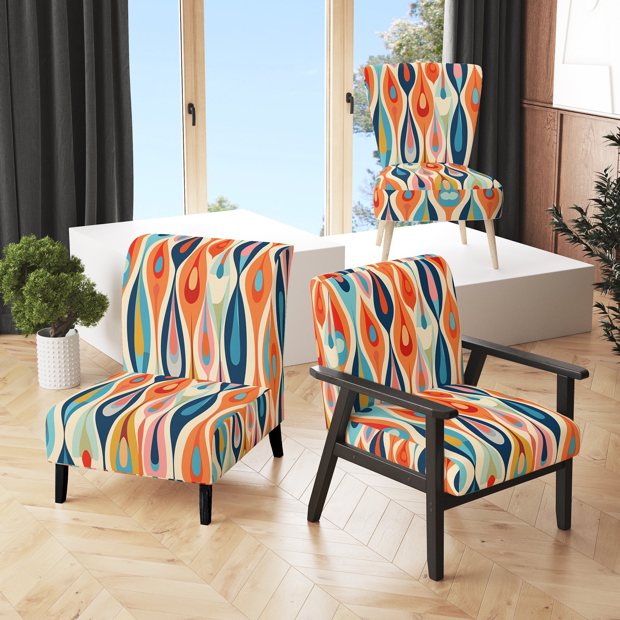 Multi Abstract Arm Chairs Accent Chairs Bed Bath Beyond