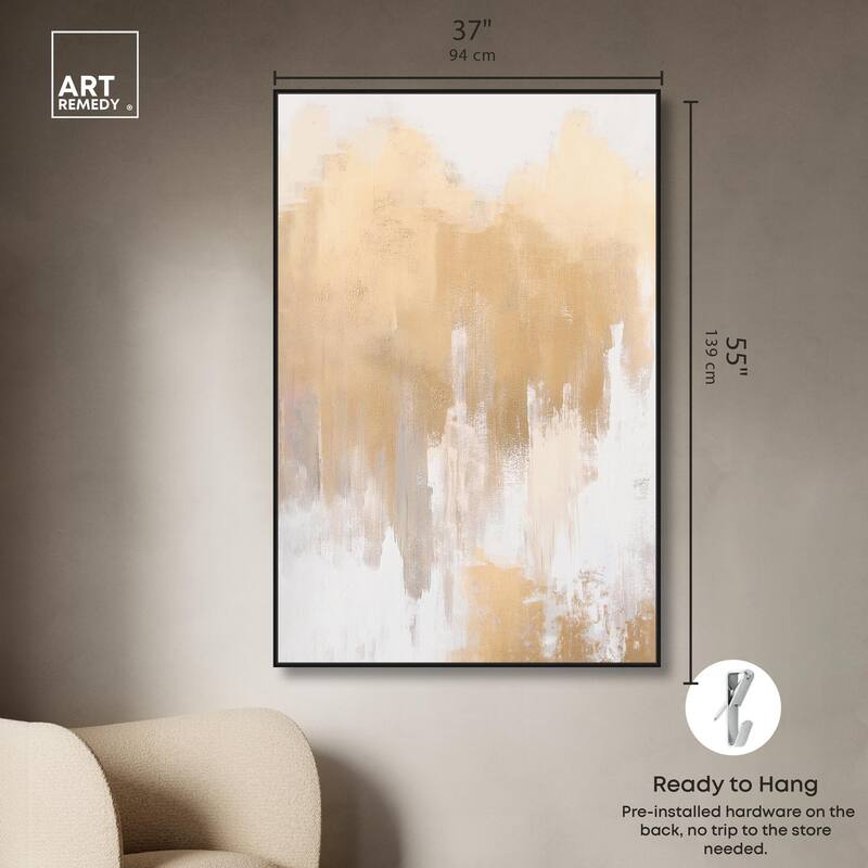 Soft Grey Glam Gold II Canvas by Art Remedy