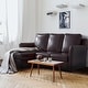 preview thumbnail 19 of 17, Furniture of America Golt Contemporary Upholstered L-shaped Sectional Brown