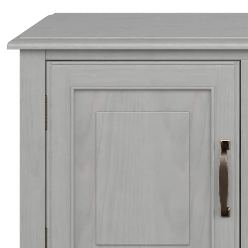 WYNDENHALL Hampshire SOLID WOOD 72 inch Wide Traditional TV Media Stand For TVs up to 80 inches - 72"w x 18"d x 24" h