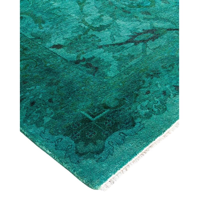 Contemporary Overdyed Wool Hand Knotted Area Rug - 6' 1" x 11' 8"