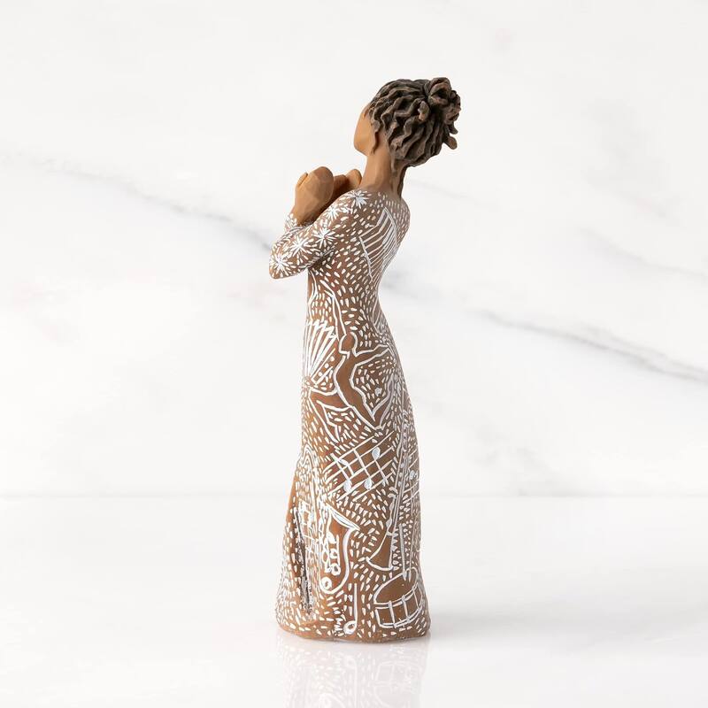 Willow Tree Music Speaks (Darker Skin), 7-Inch Sculpted Hand-Painted Figure