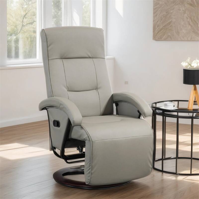 PU Recliner w/135° Adjustable Backrest, Footrest, Padded Seat&Armrests