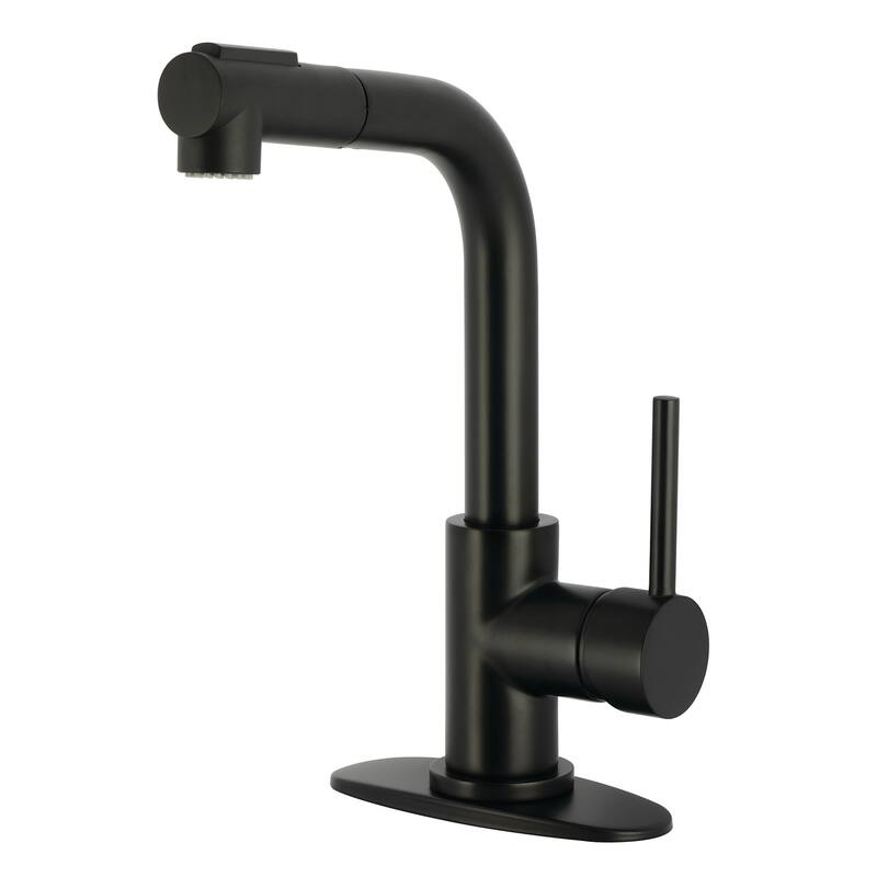 Kingston Brass LS241.DL Concord 1.8 GPM Single Hole Pull Out Bar - Matte Black