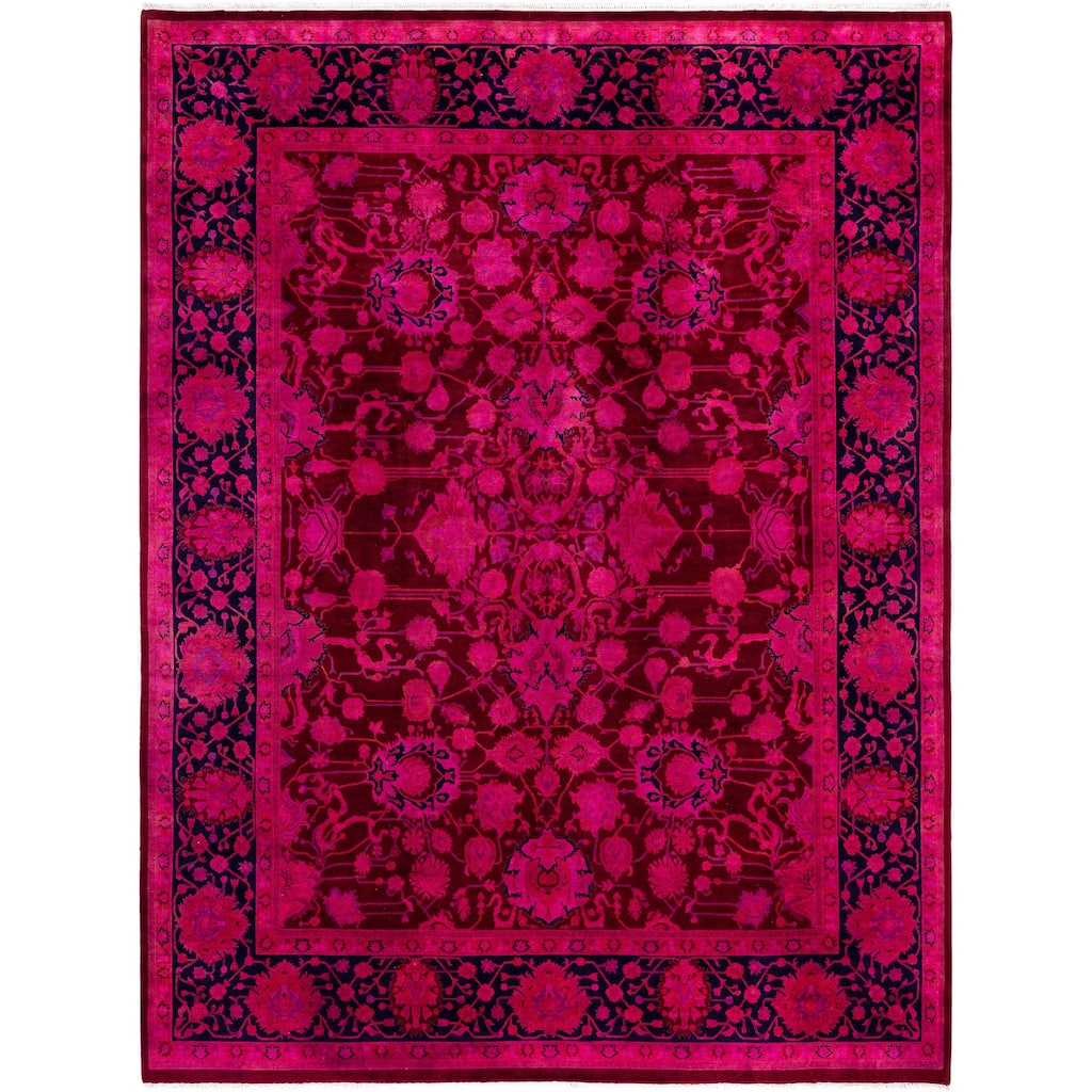 Overdyed One-of-a-Kind Hand-Knotted Area Rug - Purple - 8' 1" x 10' 5"