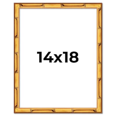 14x18 Frame Gold Bamboo Picture Frame - Complete Modern Photo Frame