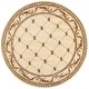 preview thumbnail 36 of 34, Domani Classics Victorian Bordered Trellis Area Rug 7'7" Round - Ivory