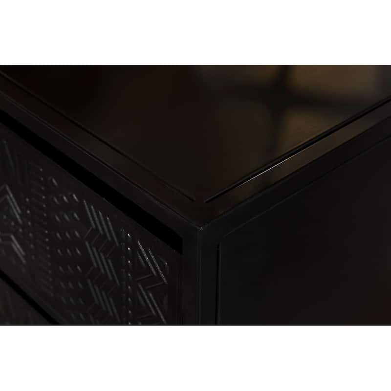 Alcoa 3-drawer Multi-Purpose Tall Accent Cabinet Black