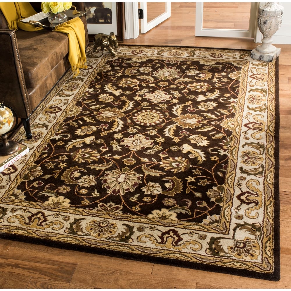 SAFAVIEH Handmade Royalty Julina Brown/ Beige Wool Rug