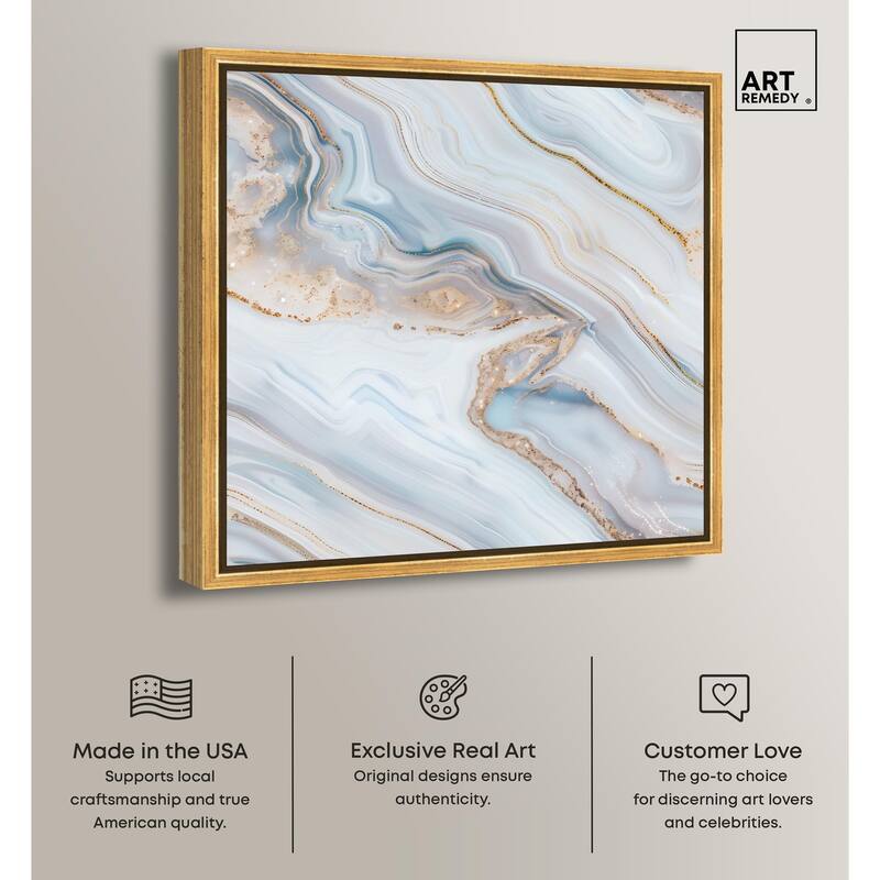 Icy Glitter Stone I Canvas by Art Remedy