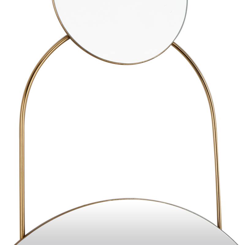 Metal Wall Mirror - Gold - CosmoLiving by Cosmopolitan - 1"W x 20"L x 27"H
