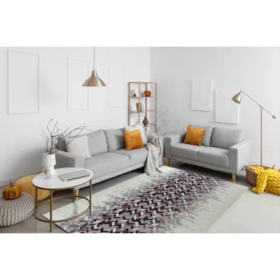 Home Decor EORC Multicolored Contemporary Modern Flat Weave Area Rug Stylish and Versatile Rug for Enhancing the Comfort