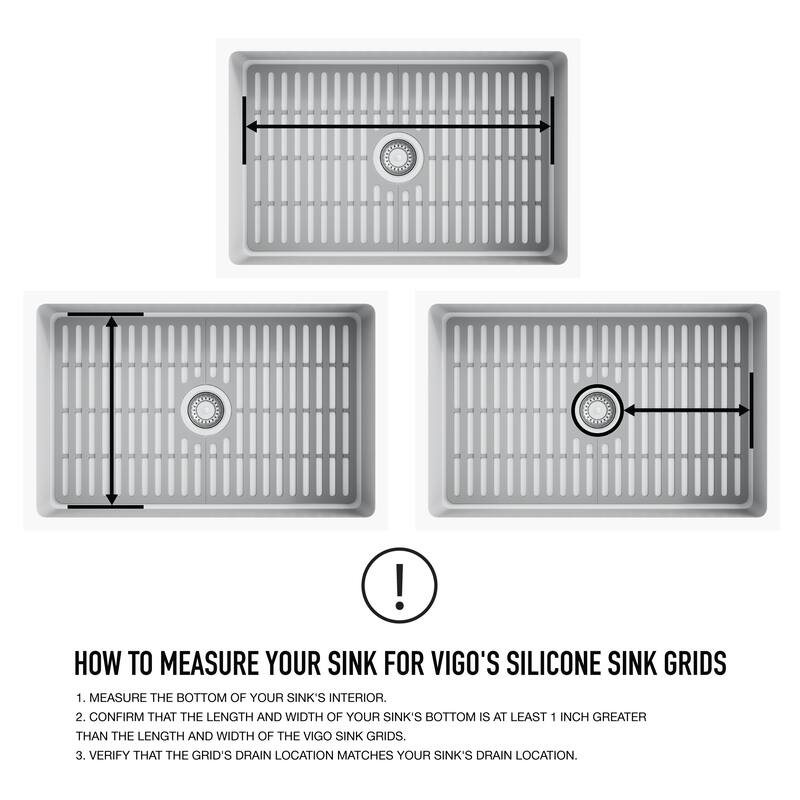 VIGO 27" L X 17" W Silicone Protective Bottom Grid for Kitchen Sink