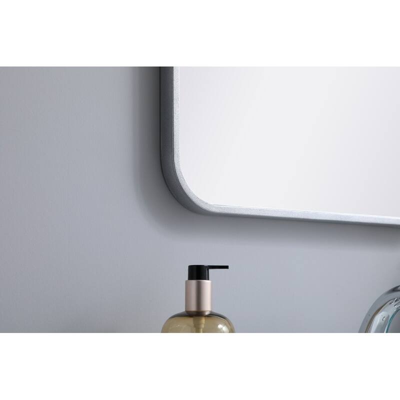 Ezra Soft Corner Metal Rectangular Mirror