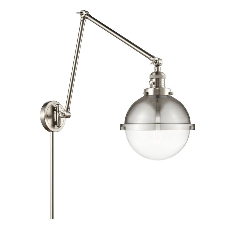 Innovations Lighting 238-13-9 Hampden Sconce Hampden 13" Tall - Brushed Satin Nickel / Clear