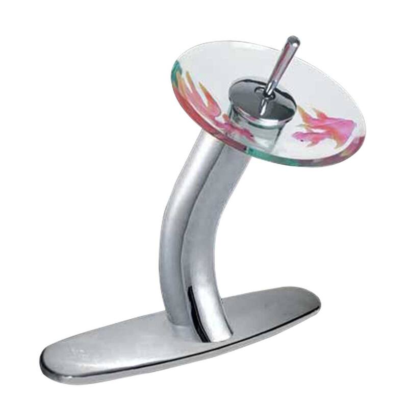 Cast Brass Chrome Waterfall Faucet Glass 12 Koi Fish Renovators Supply