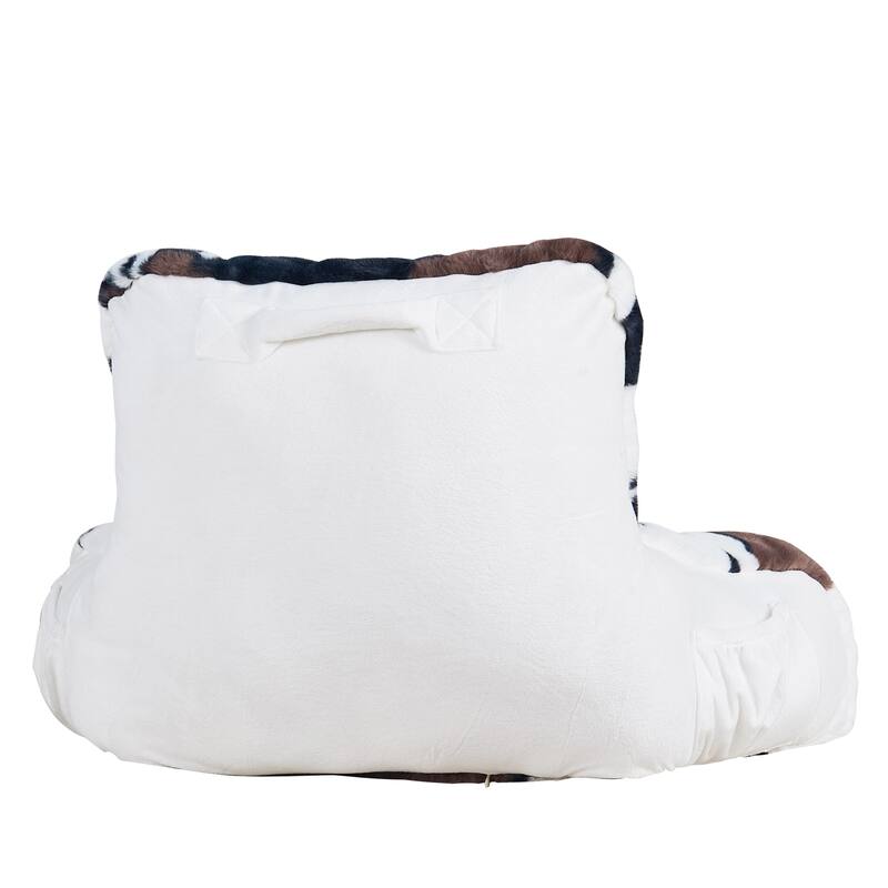 Home Soft Things Animal Pattern FauxFur Bedrest