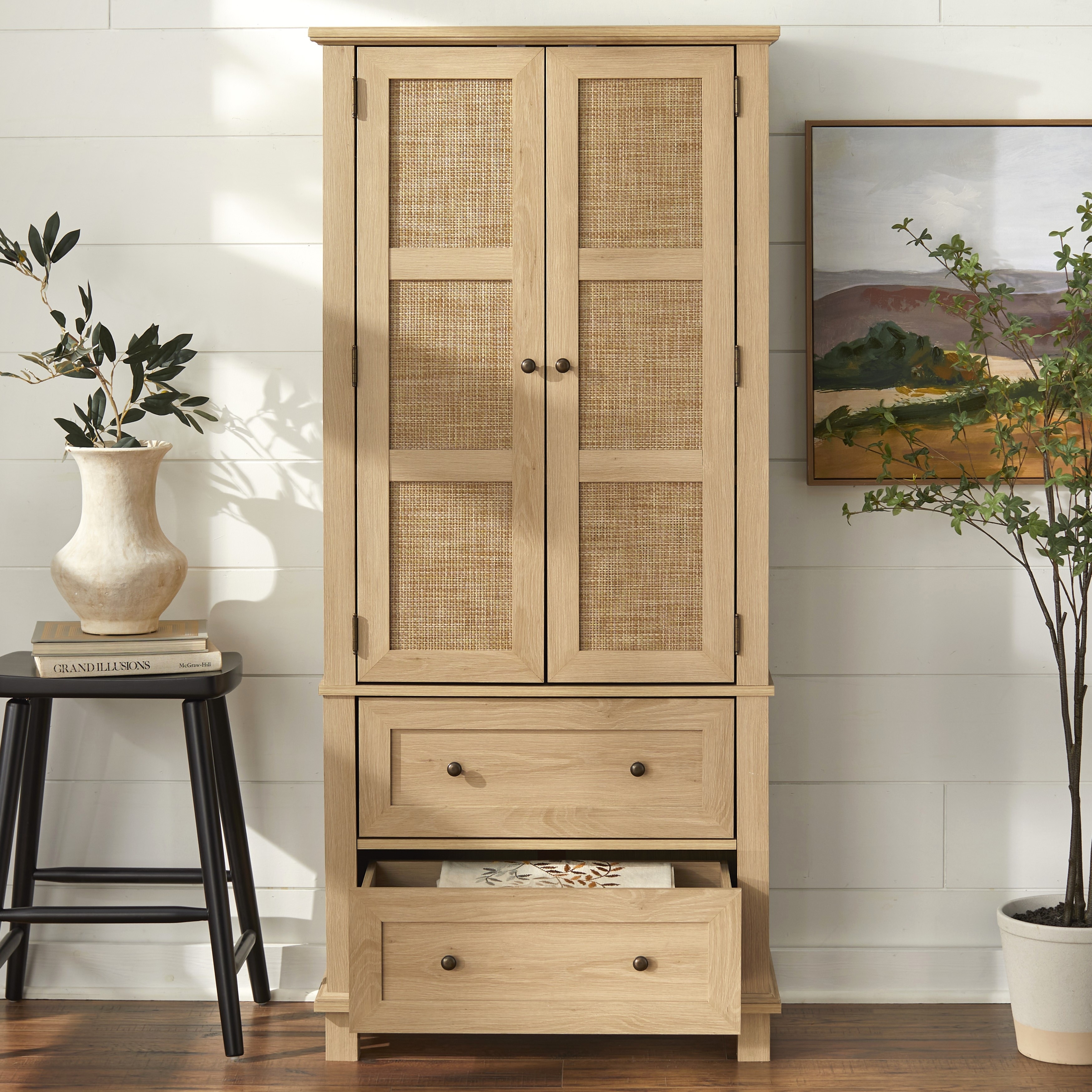 Lifestorey Lamberton Cane Kitchen Cabinet On Sale Bed Bath