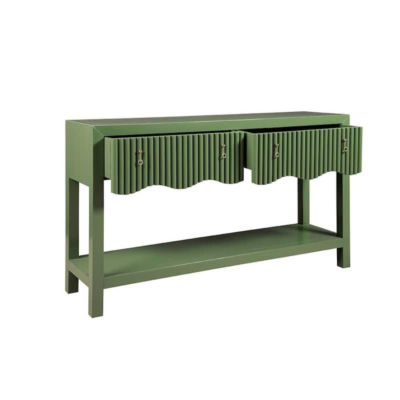 Furniture Classics Abrams Mahogany & Gold Console Table