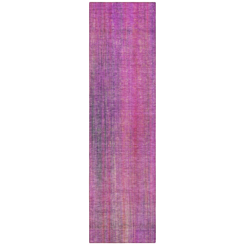 Machine Washable Indoor/ Outdoor Ombre Solid Chantille Rug