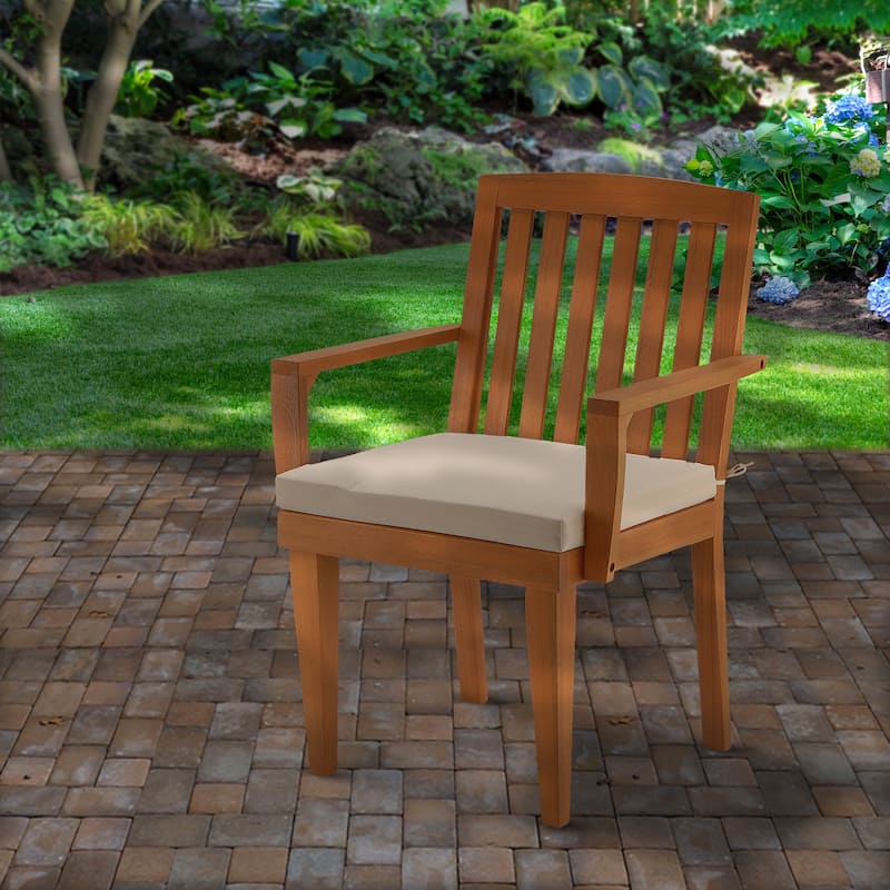 Eucalyptus Grandis Wood Dining Armchair, Beige by National Tree Company - N/A