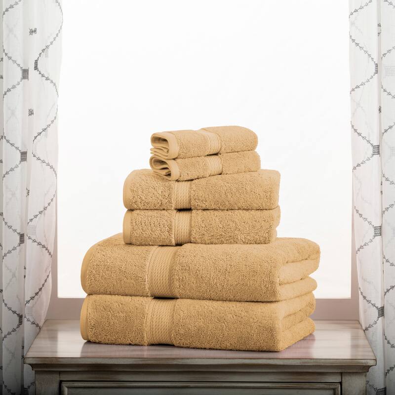 Superior Egyptian Cotton Heavyweight Solid Plush Towel Set