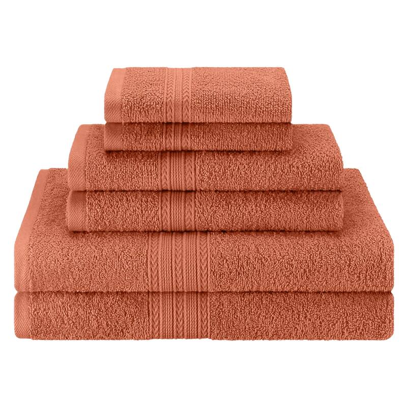 Eco-Friendly Sustainable Cotton 6-Piece Bathroom Towel Set