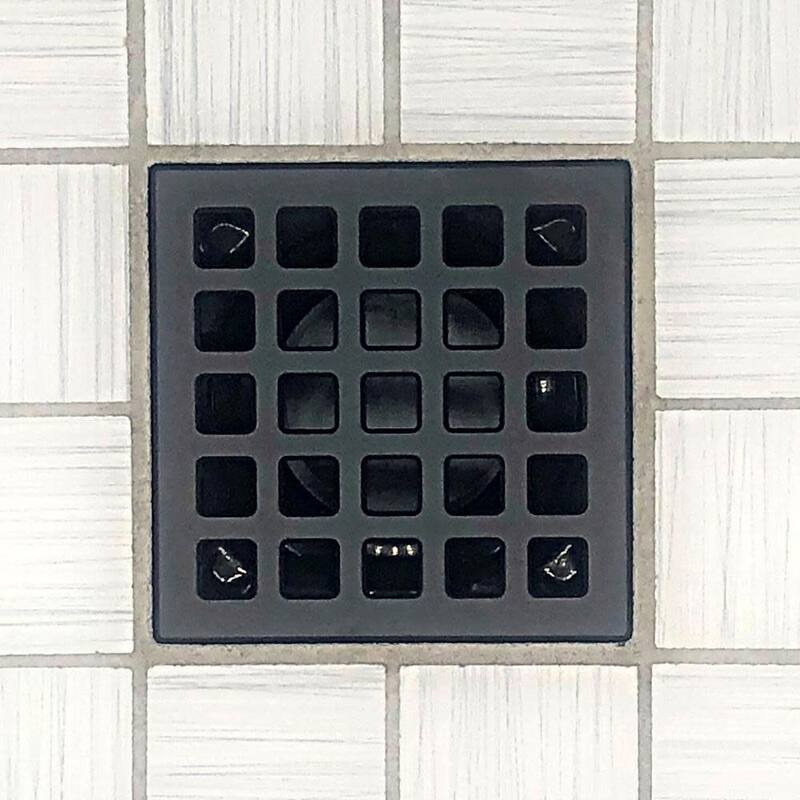 Ebbe America E4803-MB QUADRA - Matte Black - Unique Drain Cover