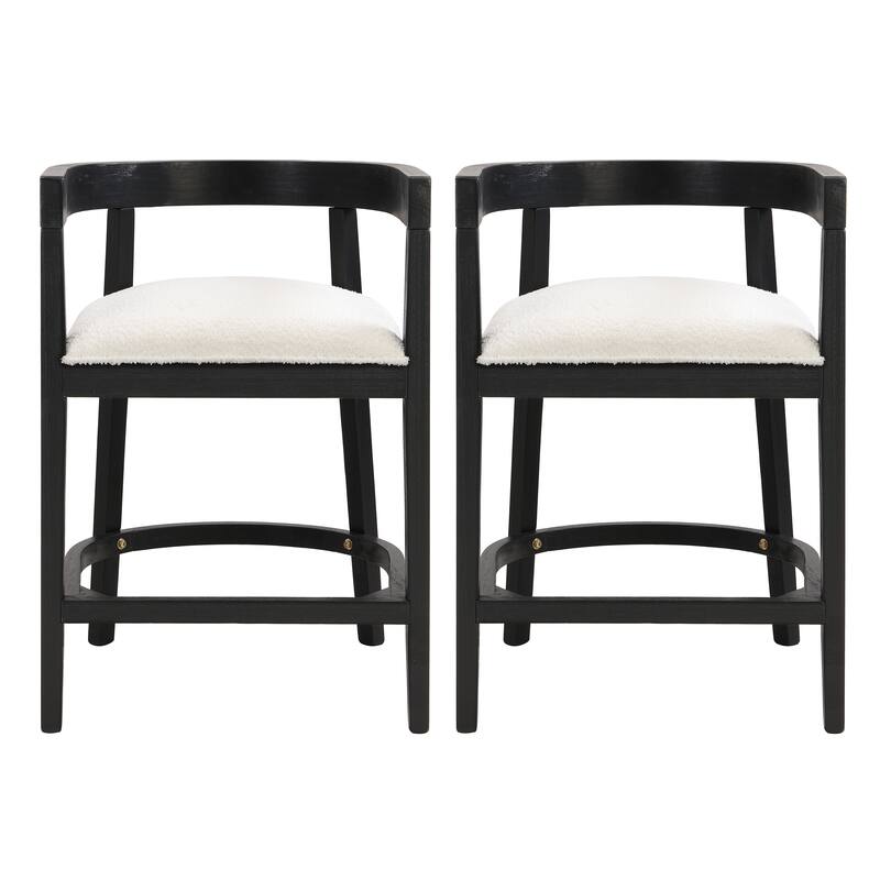 Timel Rubberwood Counter Stool (Set of 2) by Christopher Knight Home