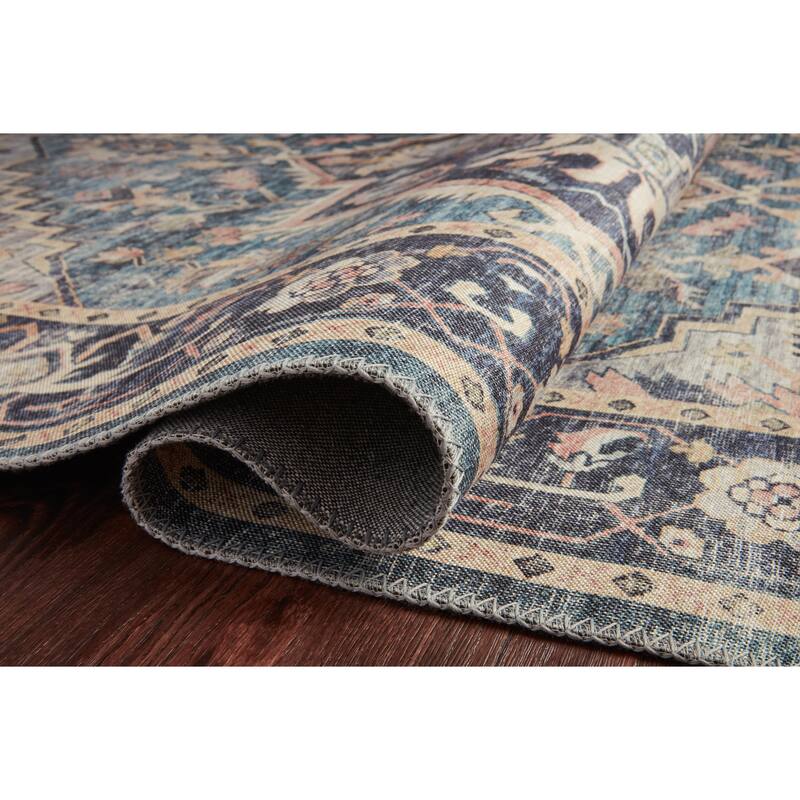 Alexander Home Venetian Printed Medallion Distressed Area Rug