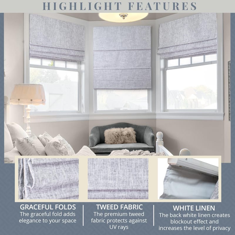 CHICOLOGY Cordless Roman Shades Style and Privacy