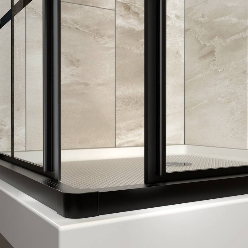 DreamLine French Corner 40 1/2 in. D x 40 1/2 in. W x 72 in. H Framed Sliding Shower Enclosure - 40.44" x 40.44"