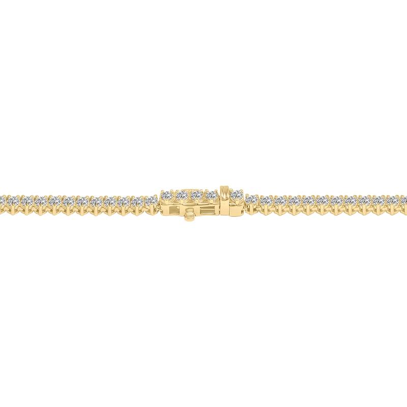 Marquee 15 Carat TW Graduated Lab Grown Diamond Tennis Necklace in 14K Yellow Gold