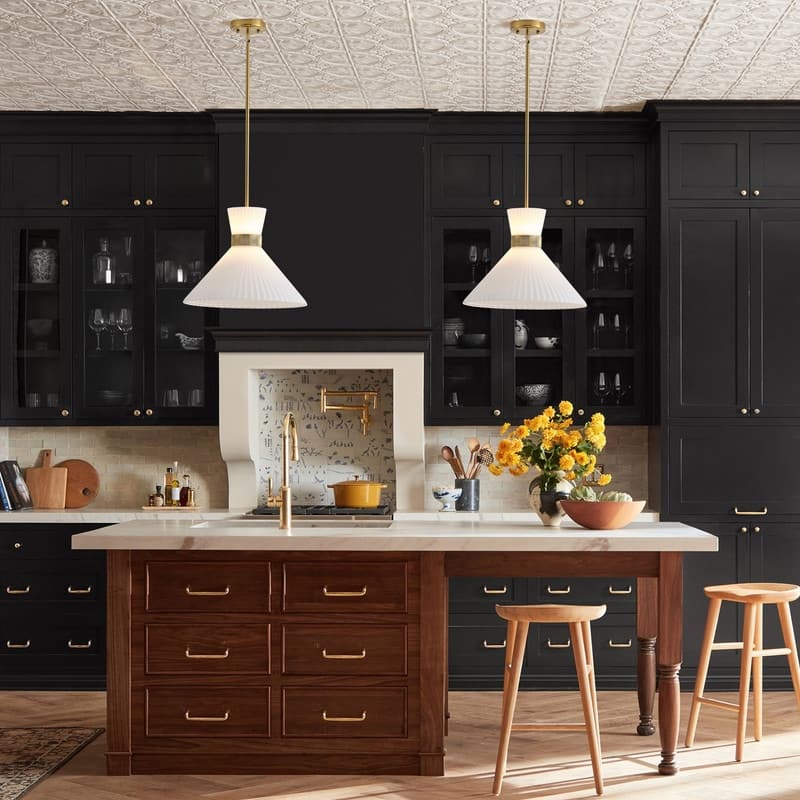 Modern LED Brass Pendant Light White Jade Glass Cone Shade