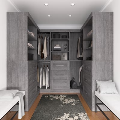 Pur by Bestar Optimum Corner Walk-In Closet Organizer Set