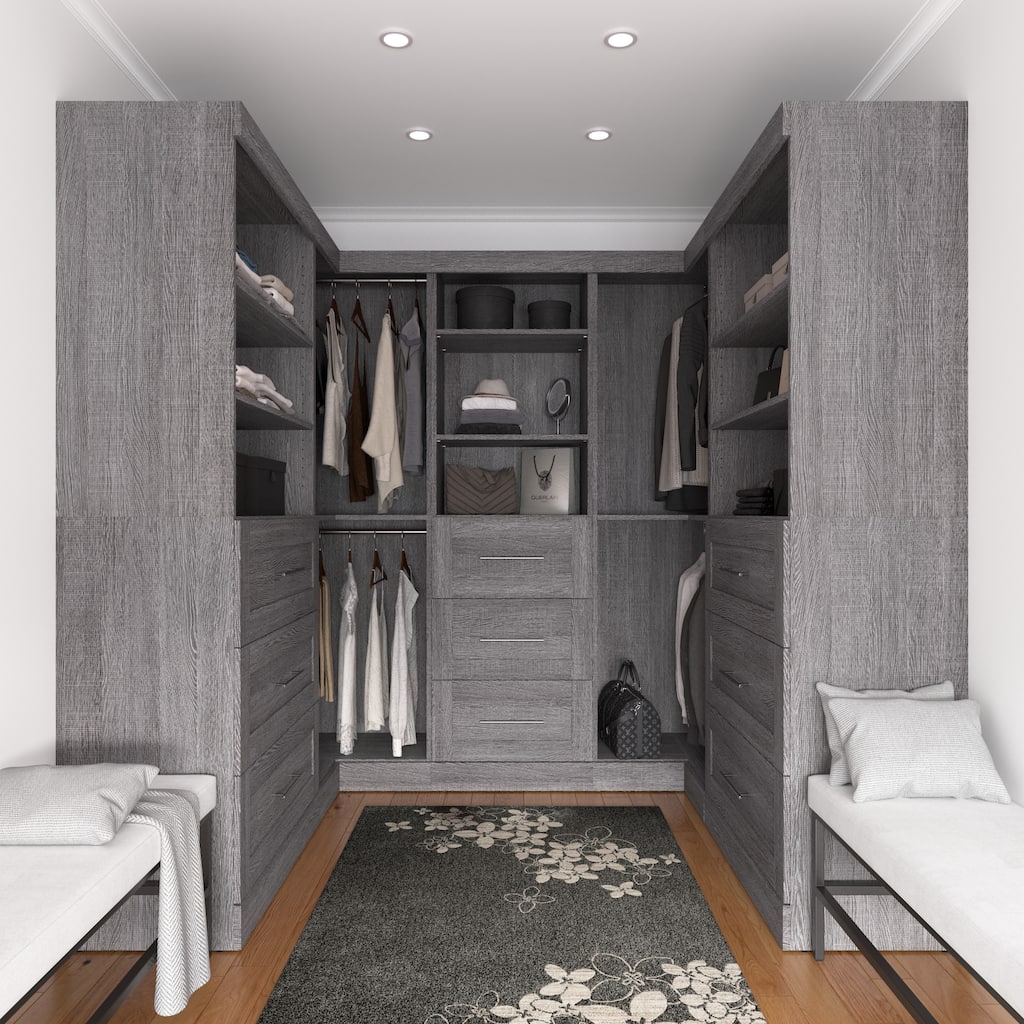 Pur by Bestar Optimum Corner Walk-In Closet Organizer Set