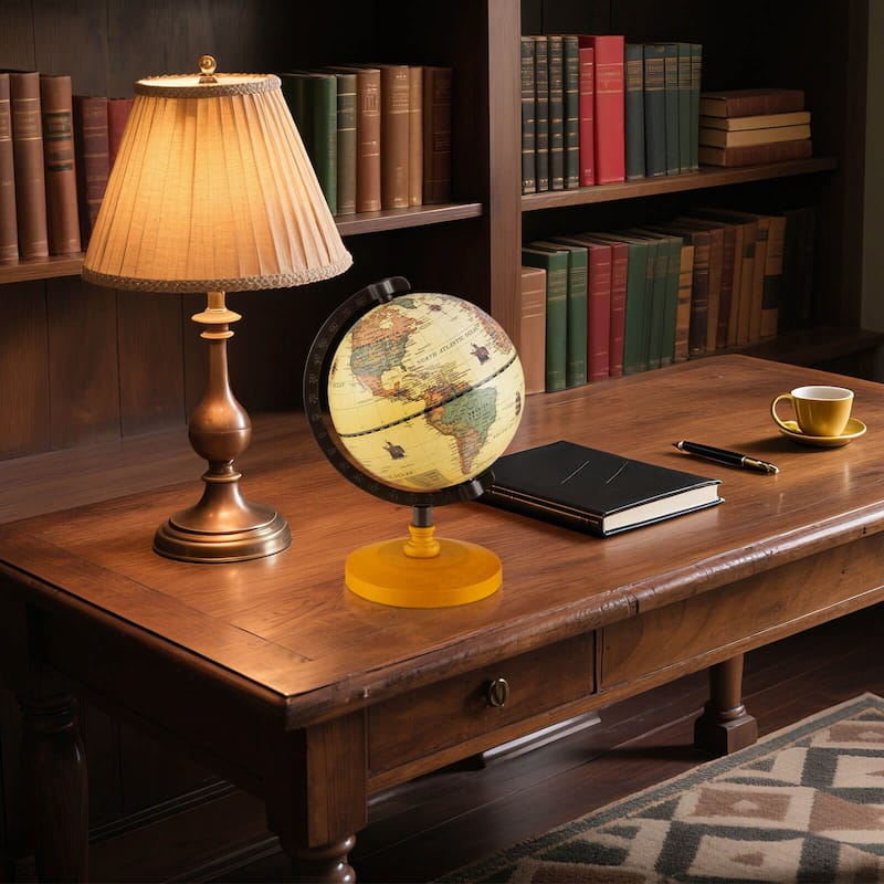 Costway Antique World Globe for Kids & Adults 5.5-Inch Desktop - Bronze - See Details