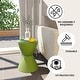 preview thumbnail 70 of 143, Boyd Round Side Table with Ribbed Design Base - Accent Hourglass End Table with Removable Lid for Living Room & Bedroom