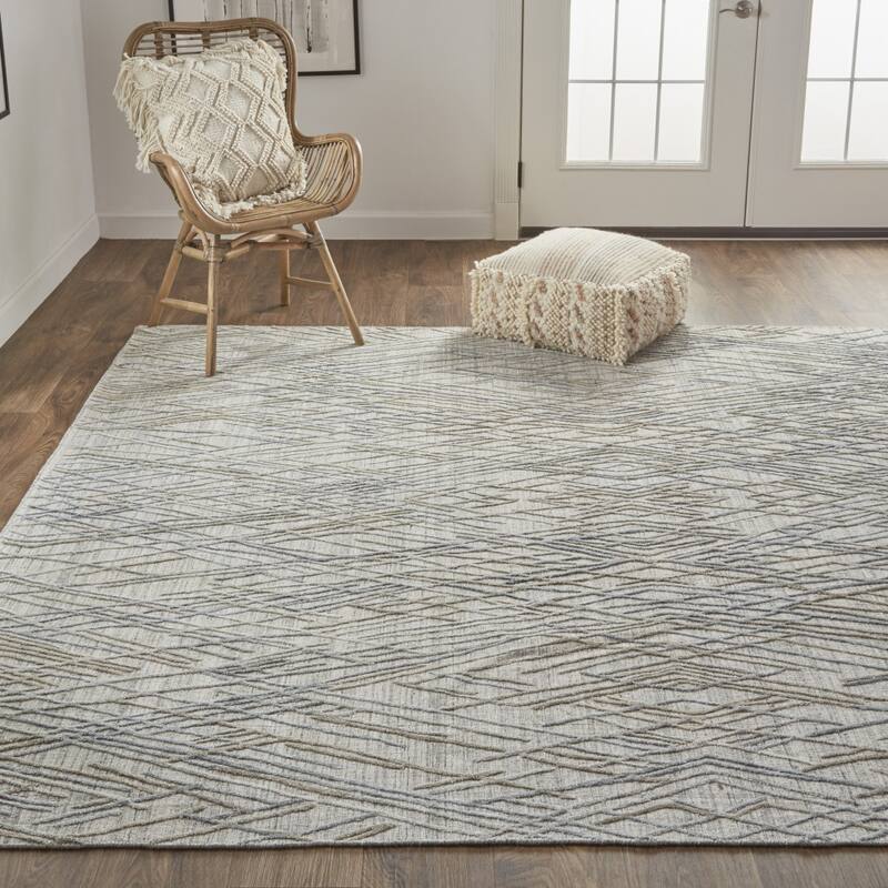 Tudu Abstract Modern Woven Durable Area Rug By HomeRoots - 4' x 6'