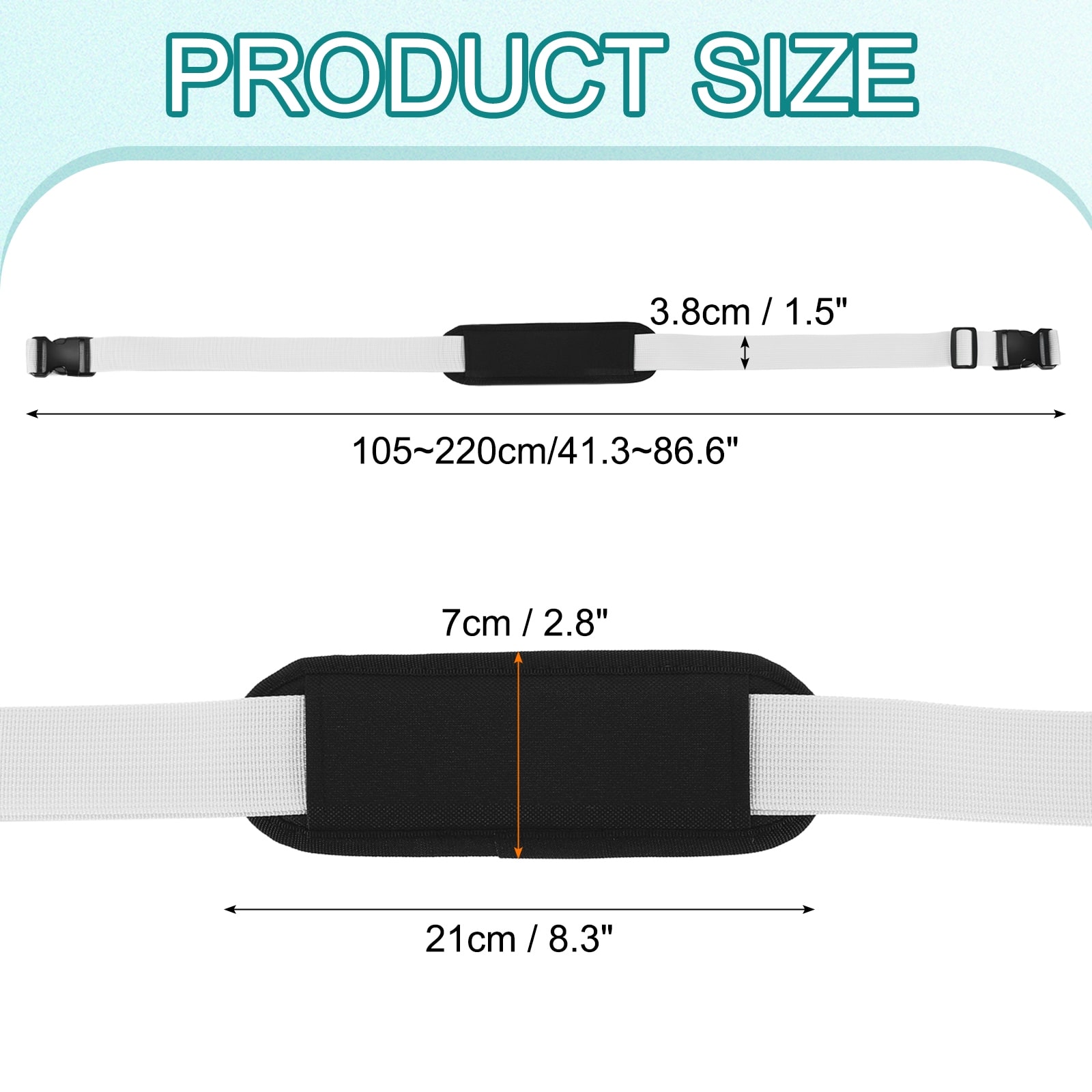 Adjustable Beach Chair Carry Straps, Heavy Duty Replacement Universal Shoulder Straps for Folding