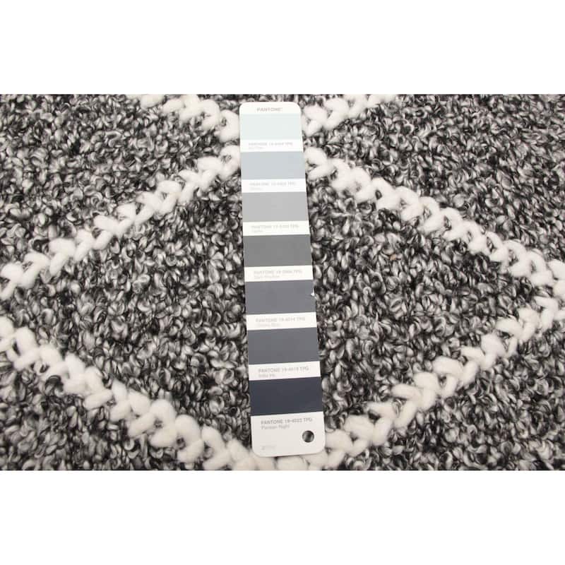 ECARPETGALLERY Braid weave Sienna Black Wool Rug - 4'11 x 8'8