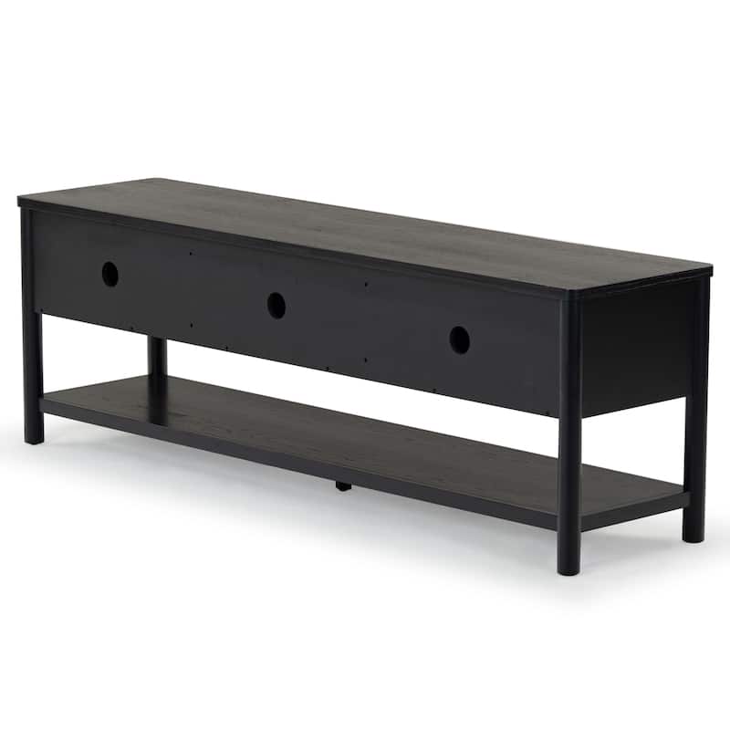 SAFAVIEH Couture Jaylessa Wood 3 Door TV Stand - 72"W x 18"D x 24"H