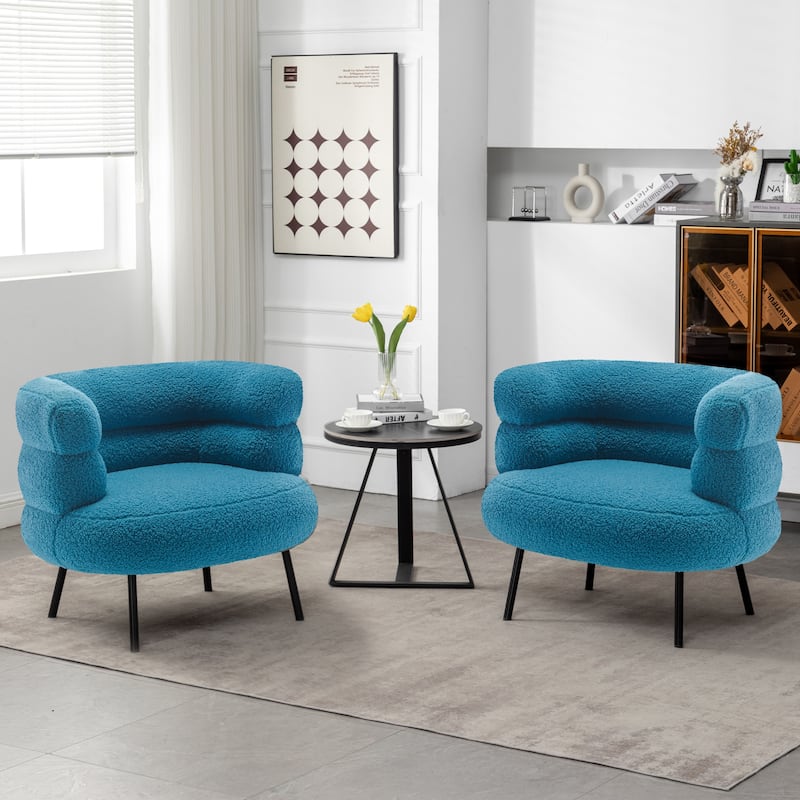 XINMICS Modern Accent Chair Upholstered Armchair for Living Room, Bedroom