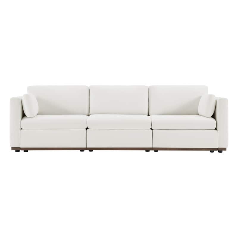 Donna Oversized Modular Sectional Fabric Sofa with Upgraded Wood Base
