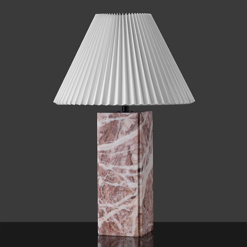 SAFAVIEH Couture Mackenzie Square Marble Table Lamp - 16"W x 16"D x 25"H