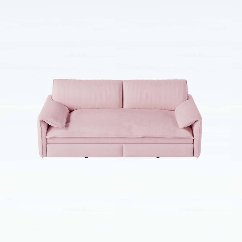 3-in-1 Convertible Sleeper with Side Storage,Multi-Functional Loveseat for Various Spaces