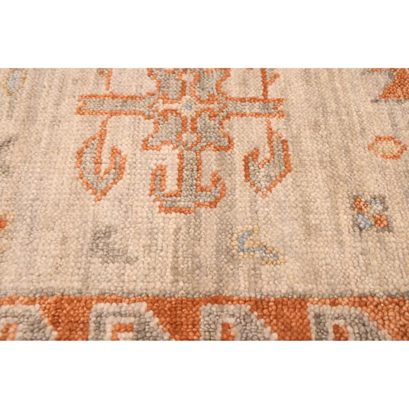 ECARPETGALLERY Hand-knotted Jules Serapi Light Grey Wool Rug - 9'9 x 14'5