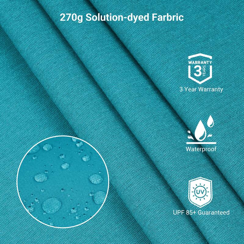 11FT Solar LED Patio Cantilever Umbrella With Resin Base by Bonosuki